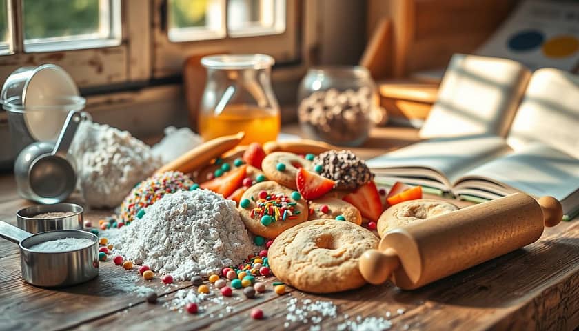 colorful ingredients in some cookie recipes