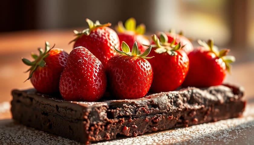 strawberry brownies