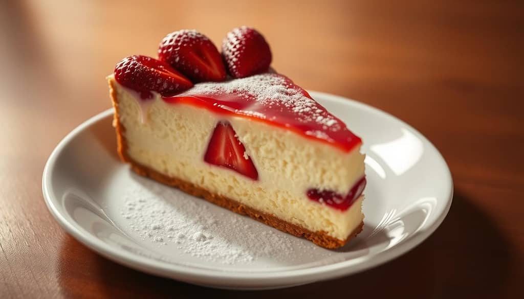 Strawberry Cheesecake Cake Slice