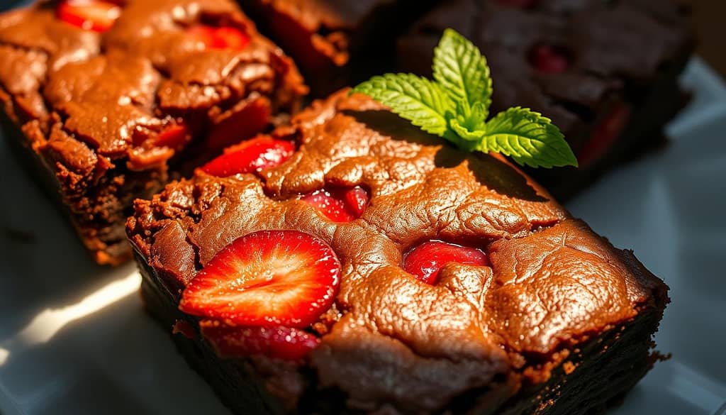 strawberry brownies