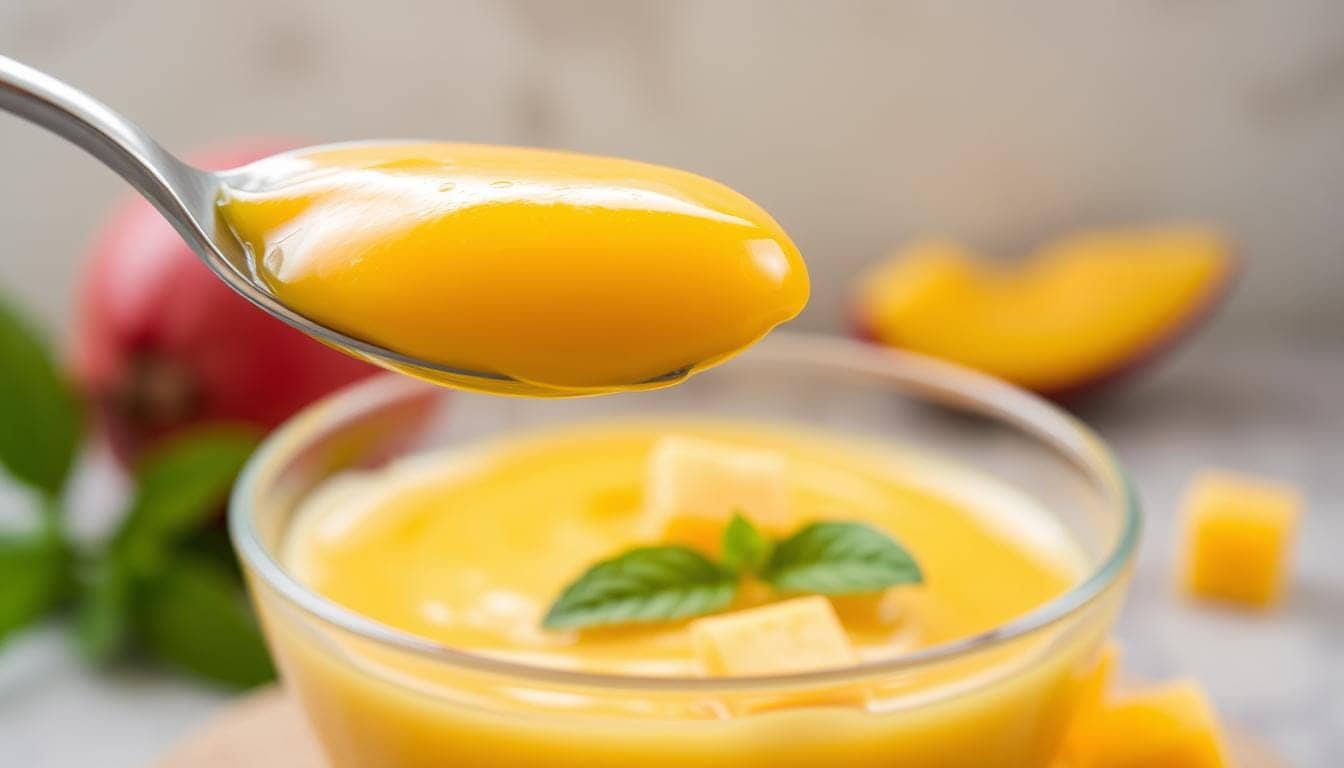 Quick mango pudding