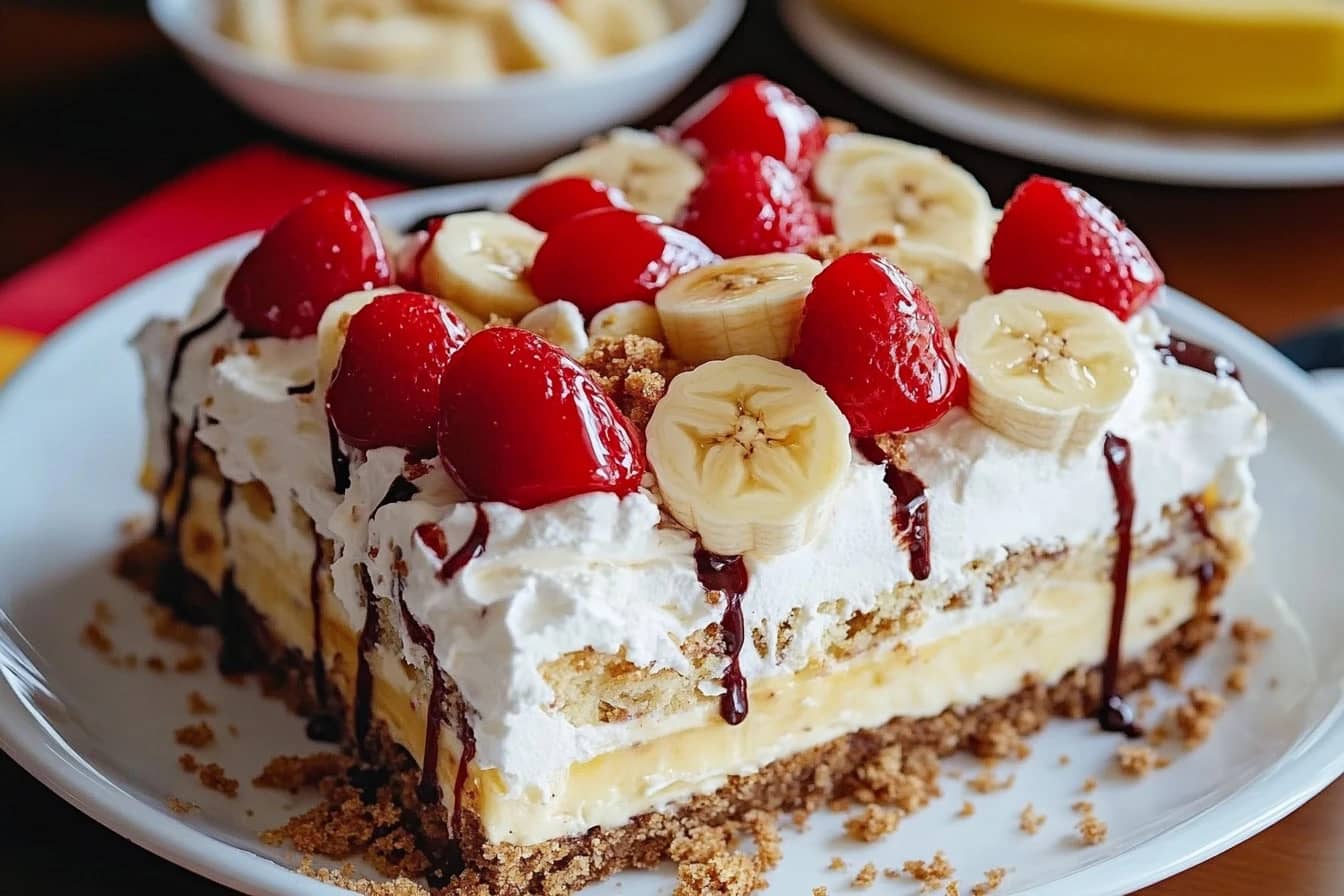 No-Bake Banana Split Cake