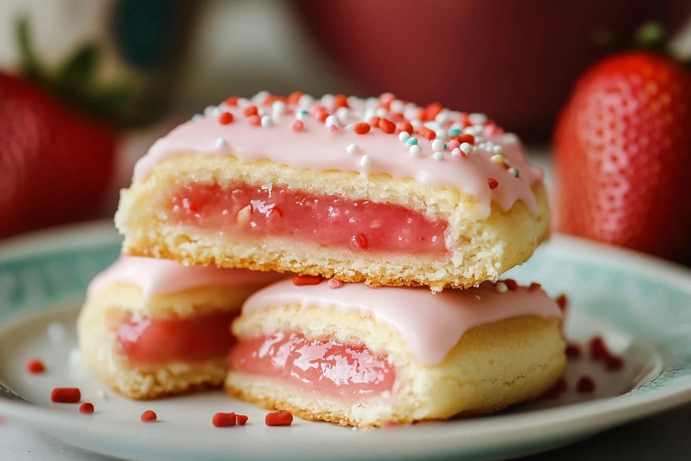 Strawberry Pop Tart Cookies