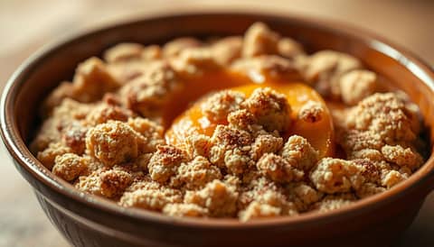 peach crumble recipe