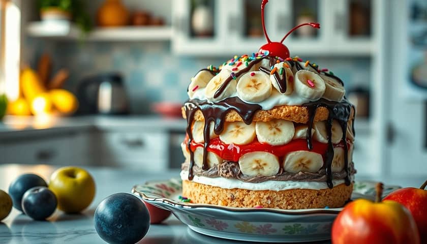 banana split cake recipe