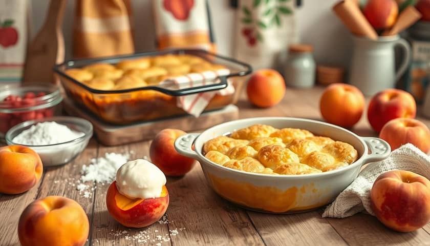 peach cobbler recipe with cake mix