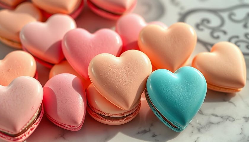 Heart-Shaped Macarons