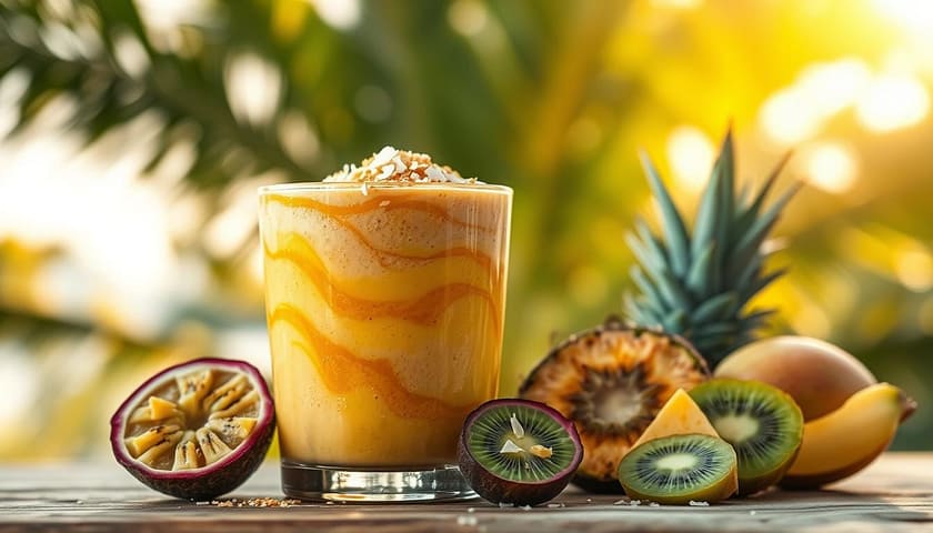 Tropical breakfast smoothie