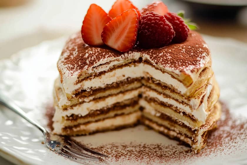 Tiramisu Crepe Cake