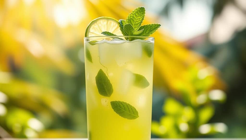 Mint-Basil Limeade Refreshment